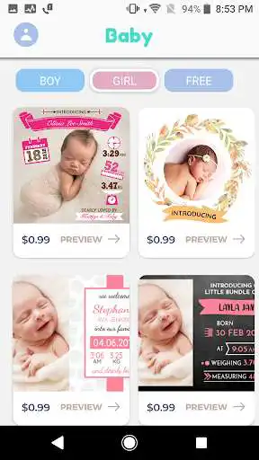 Play Baby Announcement as an online game Baby Announcement with UptoPlay