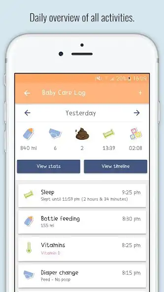 Play Baby Care Log  Tracker as an online game Baby Care Log  Tracker with UptoPlay