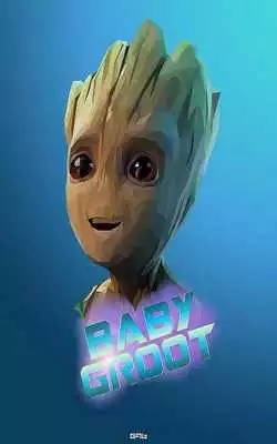 Play Baby Groot Wallpaper Art