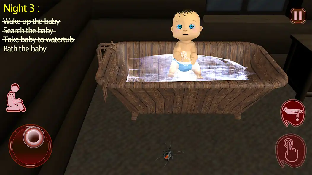 Play Baby in Blue: Dark Scary House as an online game Baby in Blue: Dark Scary House with UptoPlay