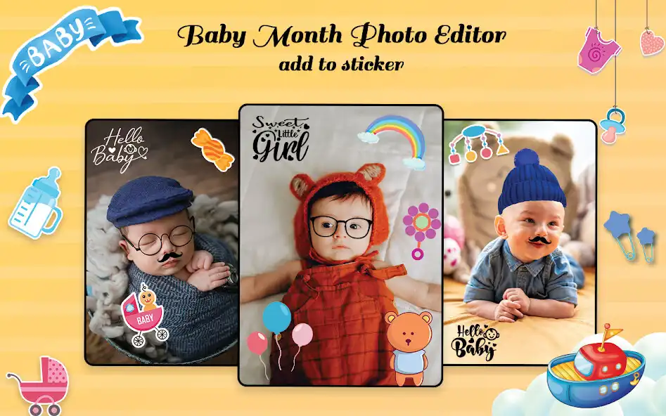 Play Baby Month Photo Editor as an online game Baby Month Photo Editor with UptoPlay