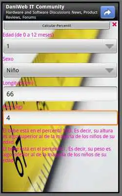 Play Baby Percentile Calculator