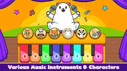 Play Baby Piano - Kids Game as an online game Baby Piano - Kids Game with UptoPlay
