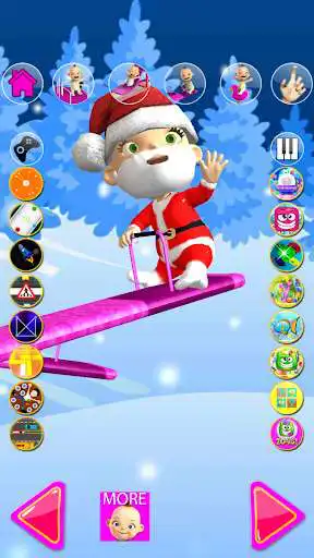 Play Baby Santa Claus Xmas Voice as an online game Baby Santa Claus Xmas Voice with UptoPlay