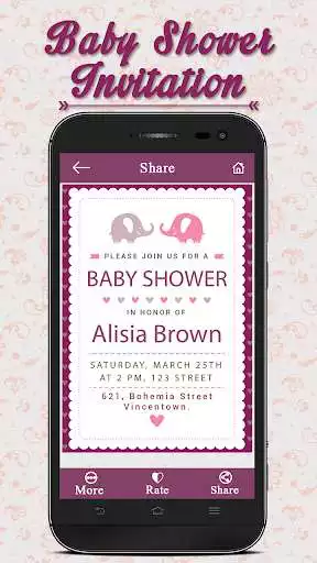 Play APK Baby Shower Invitation Card Maker  and enjoy Baby Shower Invitation Card Maker with UptoPlay com.photovideozone.babyshowerinvitationmaker.cardmaker