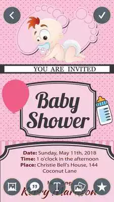 Play Baby Shower Invitation Card Maker