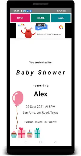 Play Baby Shower Invitation Maker as an online game Baby Shower Invitation Maker with UptoPlay
