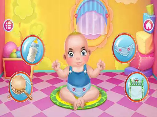 Play Babysitter Newborn Baby Care - Babysitting Game as an online game Babysitter Newborn Baby Care - Babysitting Game with UptoPlay
