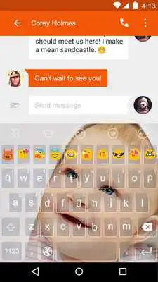 Play Baby Theme-Love Emoji Keyboard