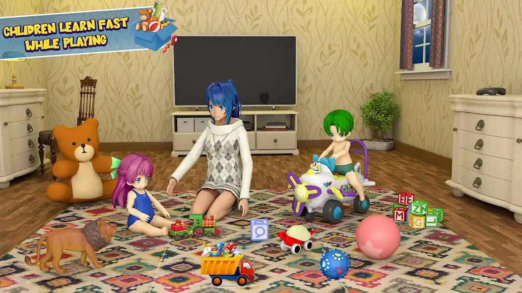 Play Baby Twins Virtual Mother Game as an online game Baby Twins Virtual Mother Game with UptoPlay