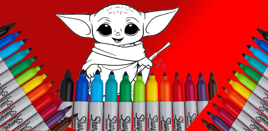 Play Baby yoda Coloring Book as an online game online Baby yoda Coloring Book with UptoPlay Play Baby yoda Coloring Book as an online game Baby yoda Coloring Book with UptoPlay