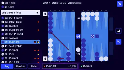 Play Backgammon Galaxy as an online game Backgammon Galaxy with UptoPlay