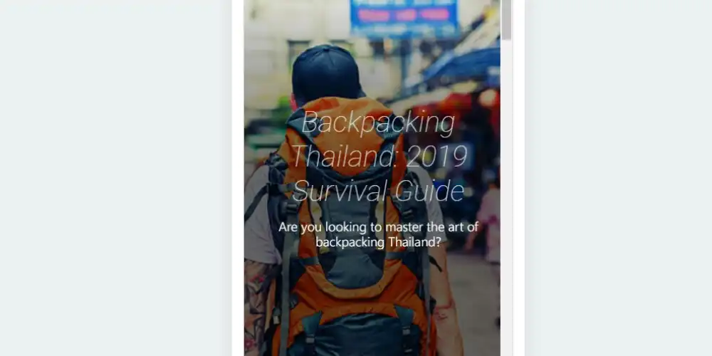Play Backpacking Thailand: 2019 Sur as an online game Backpacking Thailand: 2019 Sur with UptoPlay