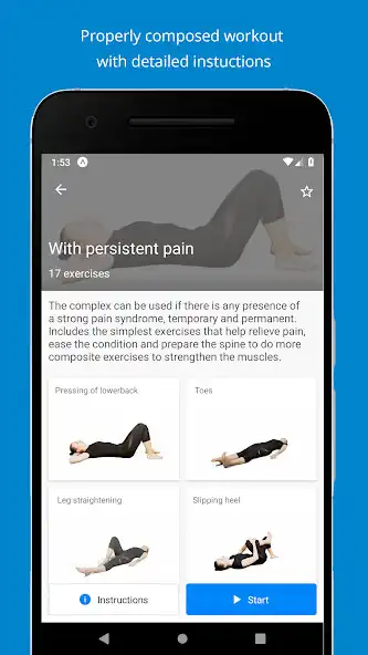 Play Back pain relief exercises at home as an online game Back pain relief exercises at home with UptoPlay