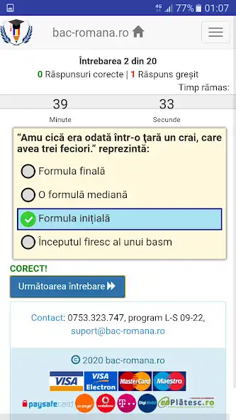 Play Bac Romana - Teste Grila as an online game Bac Romana - Teste Grila with UptoPlay