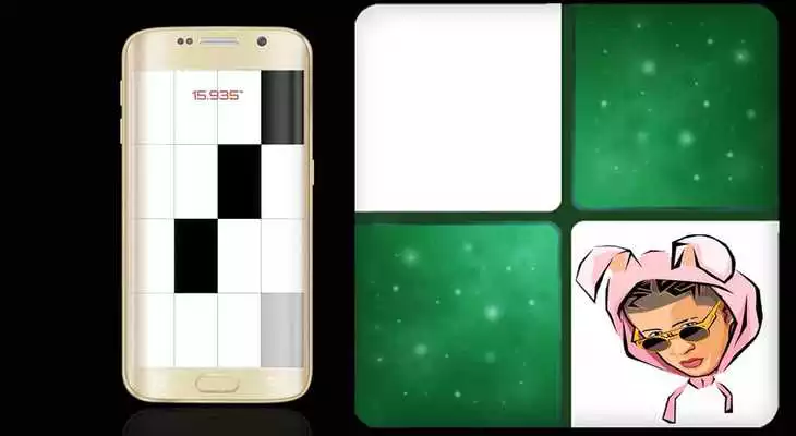 Play Bad Bunny Piano Tiles