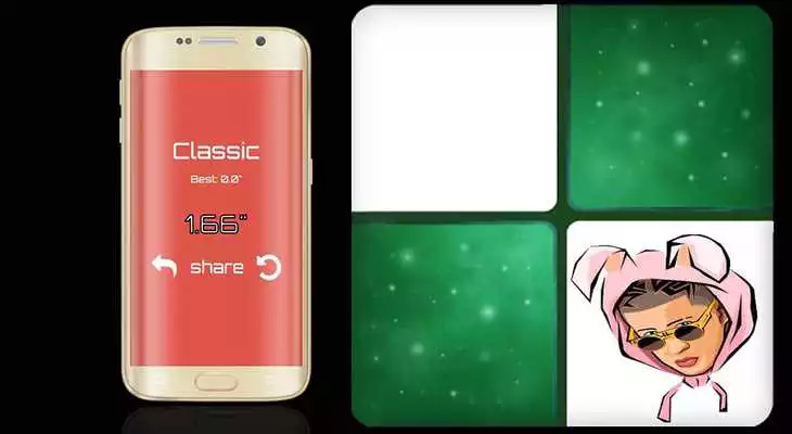 Play Bad Bunny Piano Tiles
