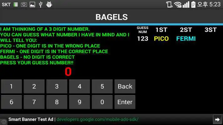 Play BAGELS GAME