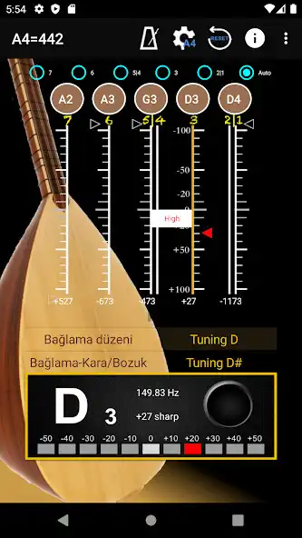 Play Baglama Tuner - Bağlama / Saz as an online game Baglama Tuner - Bağlama / Saz with UptoPlay