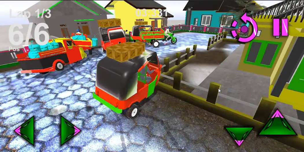 Play Bajaj Gallon Race 3D as an online game Bajaj Gallon Race 3D with UptoPlay
