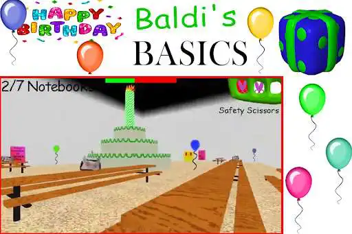 Play Baldi Birthday Basic Bash Party  and enjoy Baldi Birthday Basic Bash Party with UptoPlay