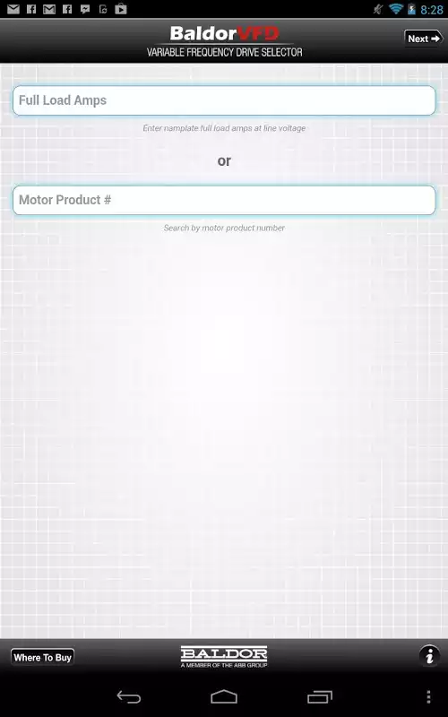 Play Baldor VFD Selector