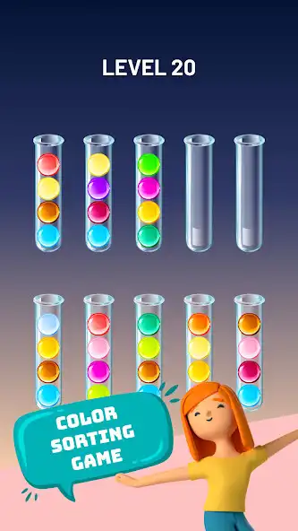 Play ball color sort - puzzle game  and enjoy ball color sort - puzzle game with UptoPlay