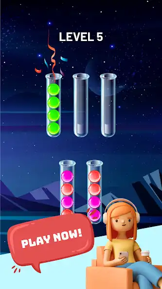 Play ball color sort - puzzle game as an online game ball color sort - puzzle game with UptoPlay