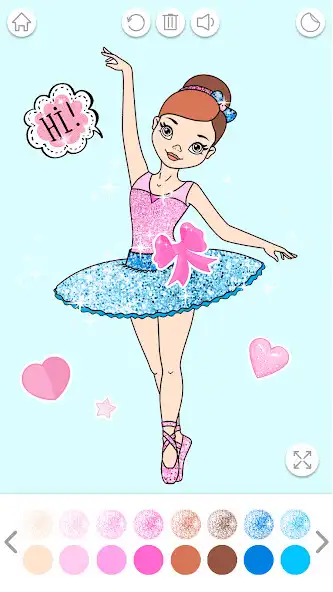 Play Ballet Color Glitter for Girls as an online game Ballet Color Glitter for Girls with UptoPlay