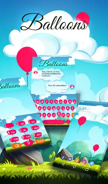 Play Balloons Animated Custom Keyboard + Live Wallpaper  and enjoy Balloons Animated Custom Keyboard + Live Wallpaper with UptoPlay