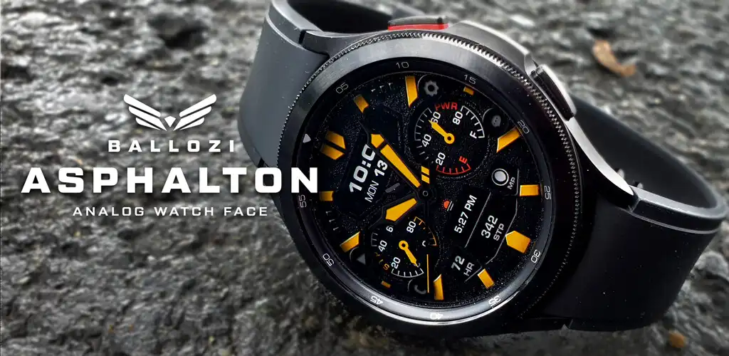 Play BALLOZI Asphalton Watch Face  and enjoy BALLOZI Asphalton Watch Face with UptoPlay