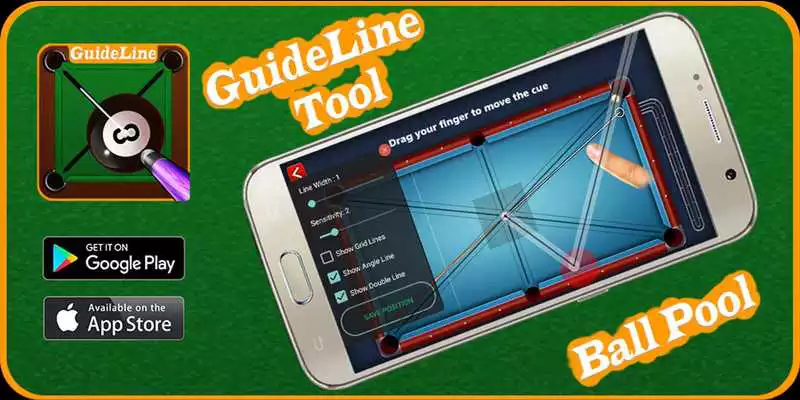 Play ball pool guideline tool
