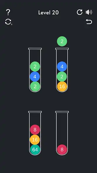 Play Ball Sort 2048 : Merge Numbers as an online game Ball Sort 2048 : Merge Numbers with UptoPlay