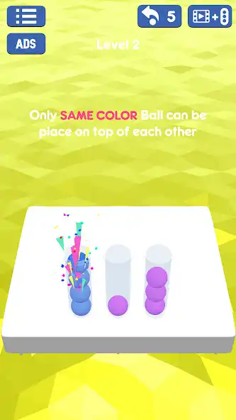 Play Ball Sort 3D : Color Sorting Game as an online game Ball Sort 3D : Color Sorting Game with UptoPlay