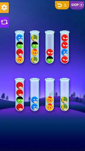 Play Ball Sort - Hero Sorting Puzzle as an online game Ball Sort - Hero Sorting Puzzle with UptoPlay