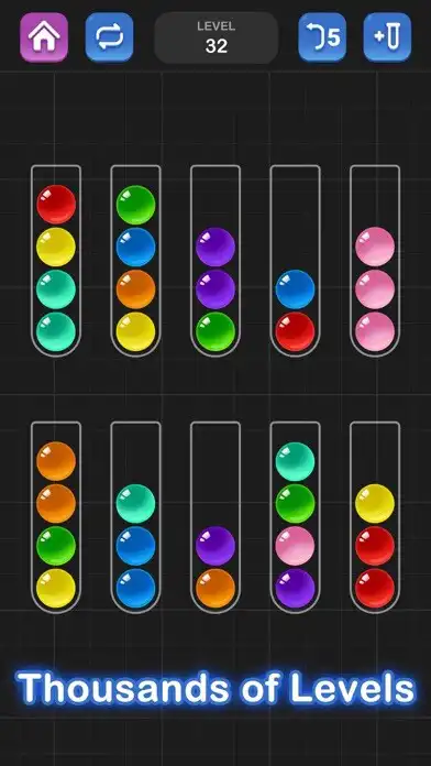 เล่น Ball Sort Puzzle - เกมสีเป็นเกมออนไลน์ Ball Sort Puzzle - เกมสีกับ UptoPlay