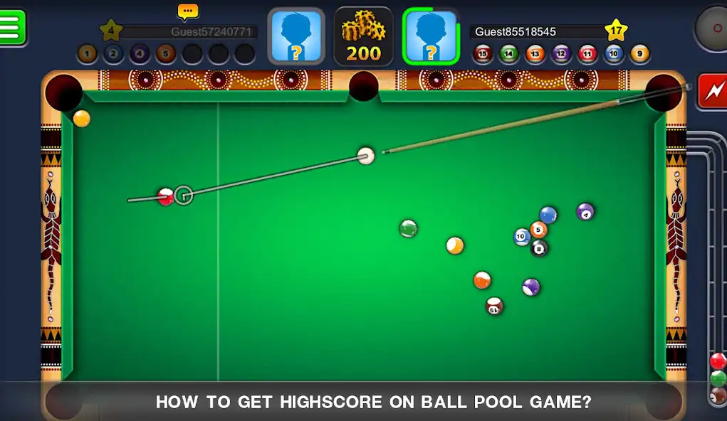 Play Ball Tips For 8 Ball Pool as an online game Ball Tips For 8 Ball Pool with UptoPlay