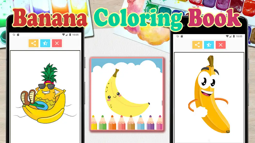 Play Banana coloring book  and enjoy Banana coloring book with UptoPlay