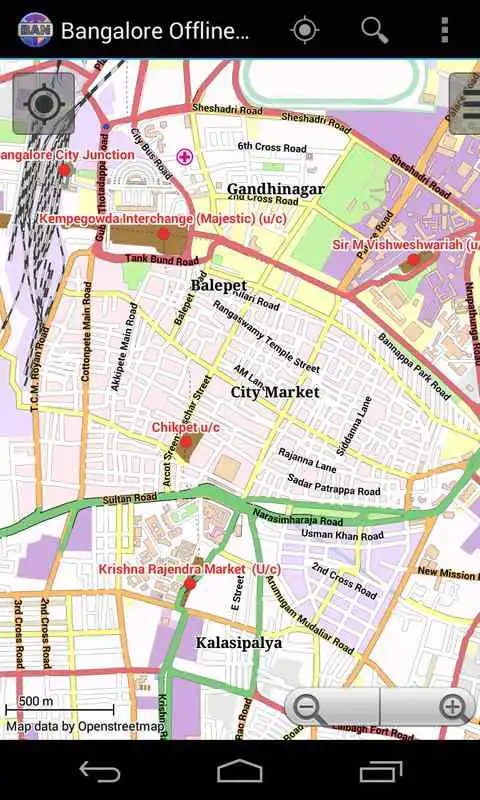 Play Bangalore Offline City Map
