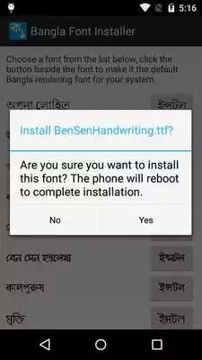 Play Bangla Font Installer