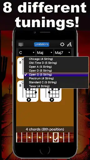 Play APK Banjo Chords Compass Lite  and enjoy Banjo Chords Compass Lite with UptoPlay com.neonway.BanjoChordsCompassLite