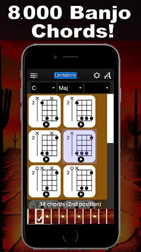 Play APK Banjo Chords Compass Lite  and enjoy Banjo Chords Compass Lite with UptoPlay com.neonway.BanjoChordsCompassLite