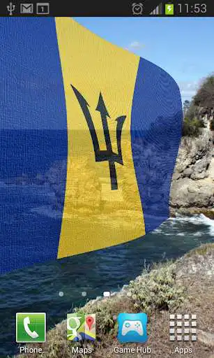 Play Barbados Flag Live Wallpaper as an online game Barbados Flag Live Wallpaper with UptoPlay