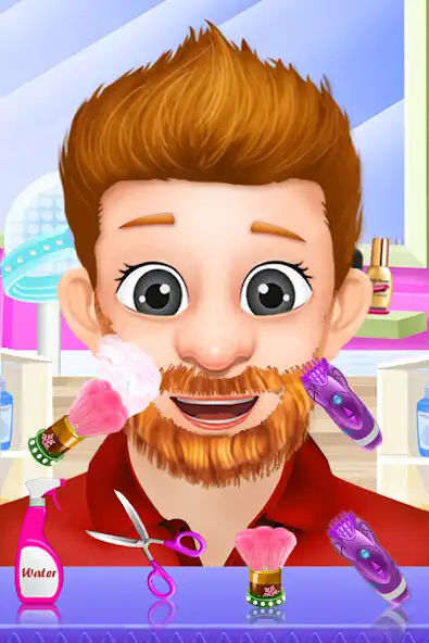 Play Barber Mustache Shaving Salon as an online game Barber Mustache Shaving Salon with UptoPlay