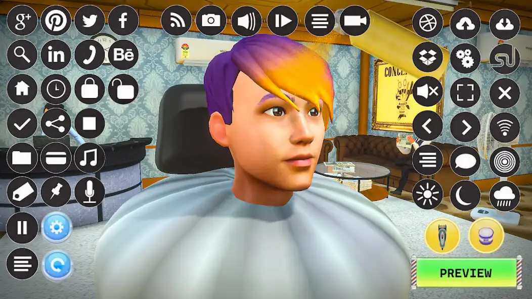 Play Barber Shop Hair Cut Sim Games as an online game Barber Shop Hair Cut Sim Games with UptoPlay