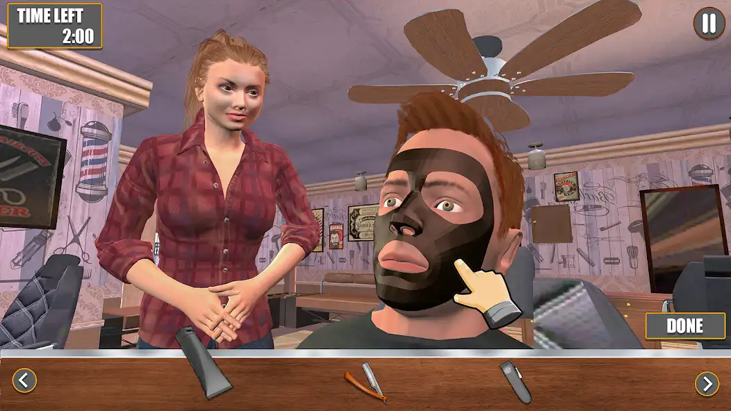 Play Barber Shop-Hair Cutting Game as an online game Barber Shop-Hair Cutting Game with UptoPlay