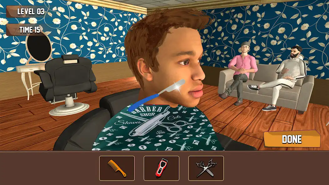 Play Barber Shop Hair Salon Game as an online game Barber Shop Hair Salon Game with UptoPlay