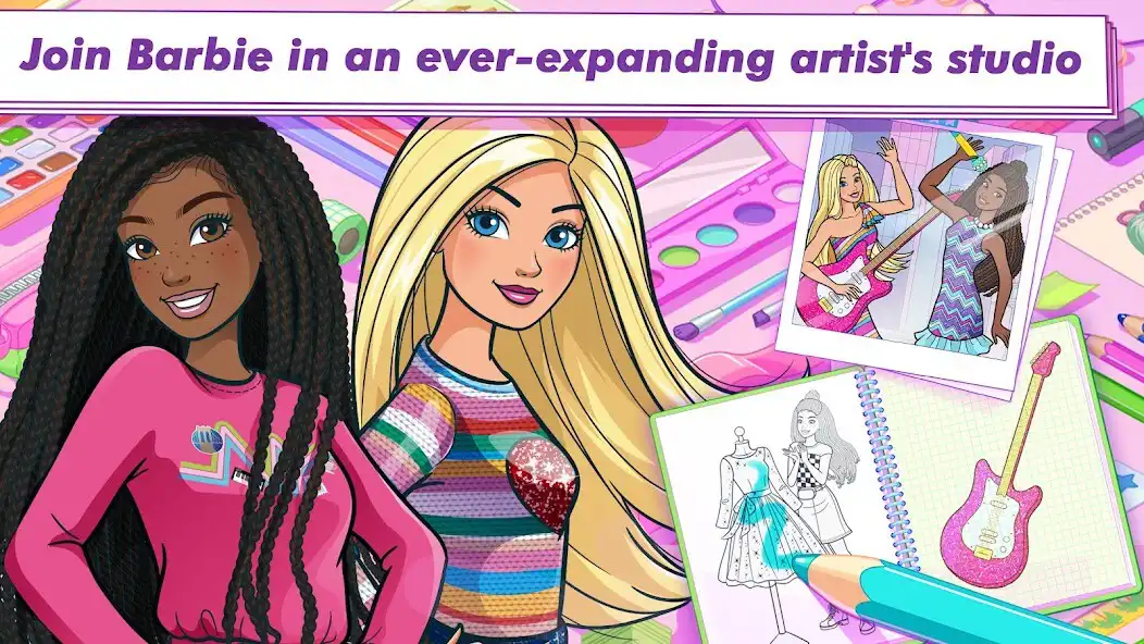 Play Barbie™ Color Creations  and enjoy Barbie™ Color Creations with UptoPlay