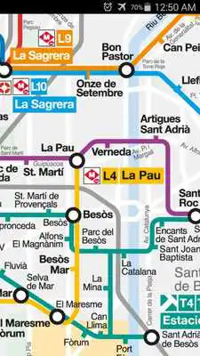 Play Barcelona Metro  Rail Map