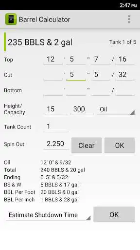 Play APK Barrel Calculator  and enjoy Barrel Calculator with UptoPlay com.production.barrel_calc